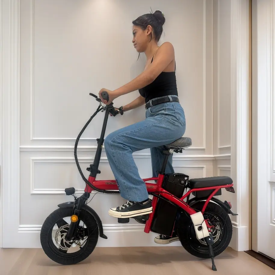 Bicicleta elétrica dobrável para adultos, pedal tripulado, compras ao ar livre, viagem - 7