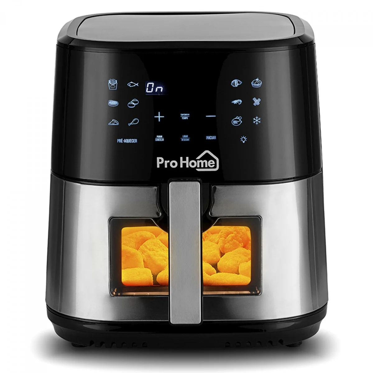 Fritadeira Elétrica Air Fryer Pro Home Style PRO, 100% Digital, Com Visor, 8L, 110V, Preto e Inox, PH-AF-SP1700WS8LS110D