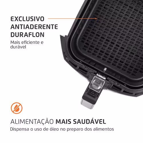 Fritadeira Elétrica Sem Óleo Air Fryer Mondial AFN40BI Family Inox 4L Preta/Inox - 220V - 6
