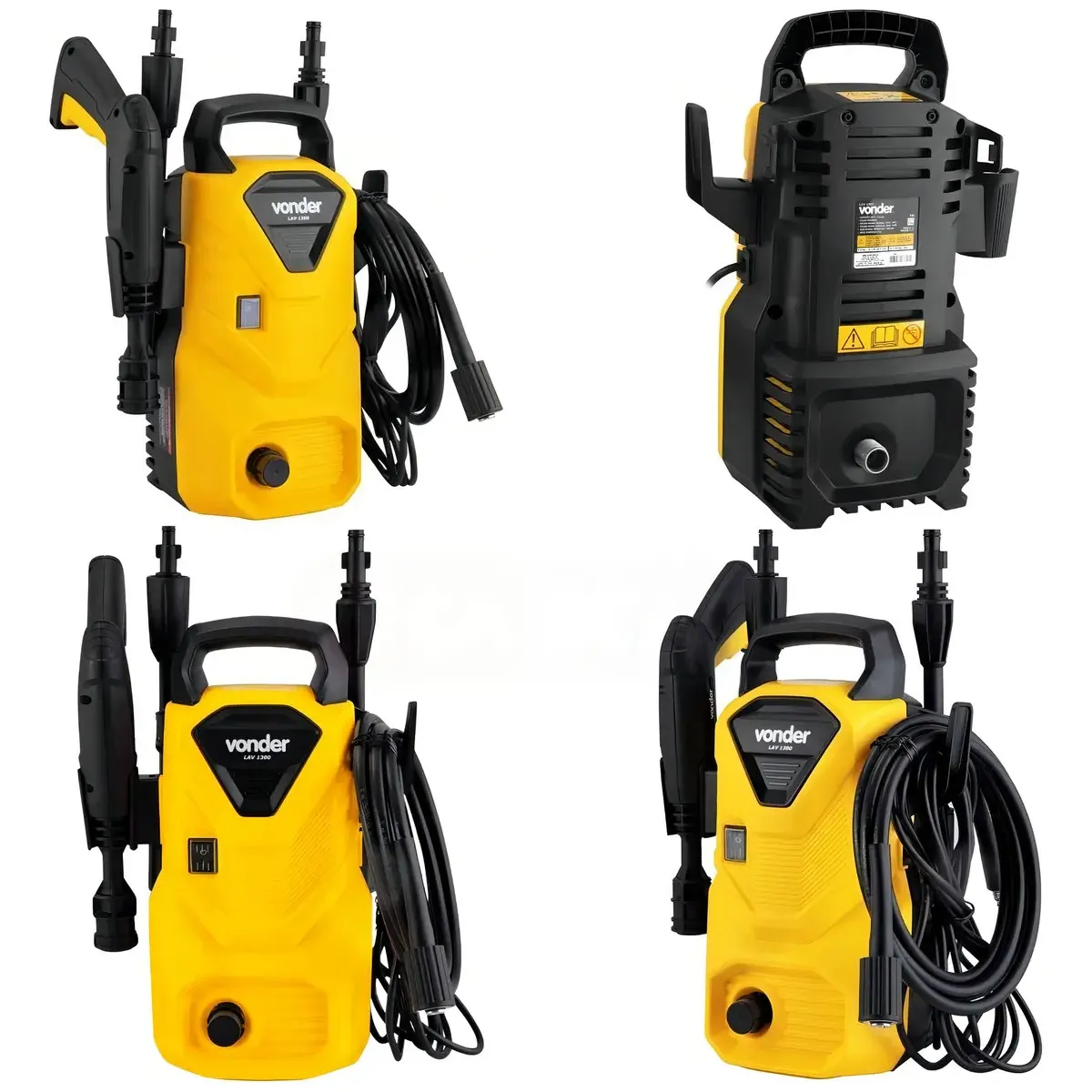 Lavadora de Alta Pressão Vonder Leve LAV1300 Amarela e Preta 1200W - 4