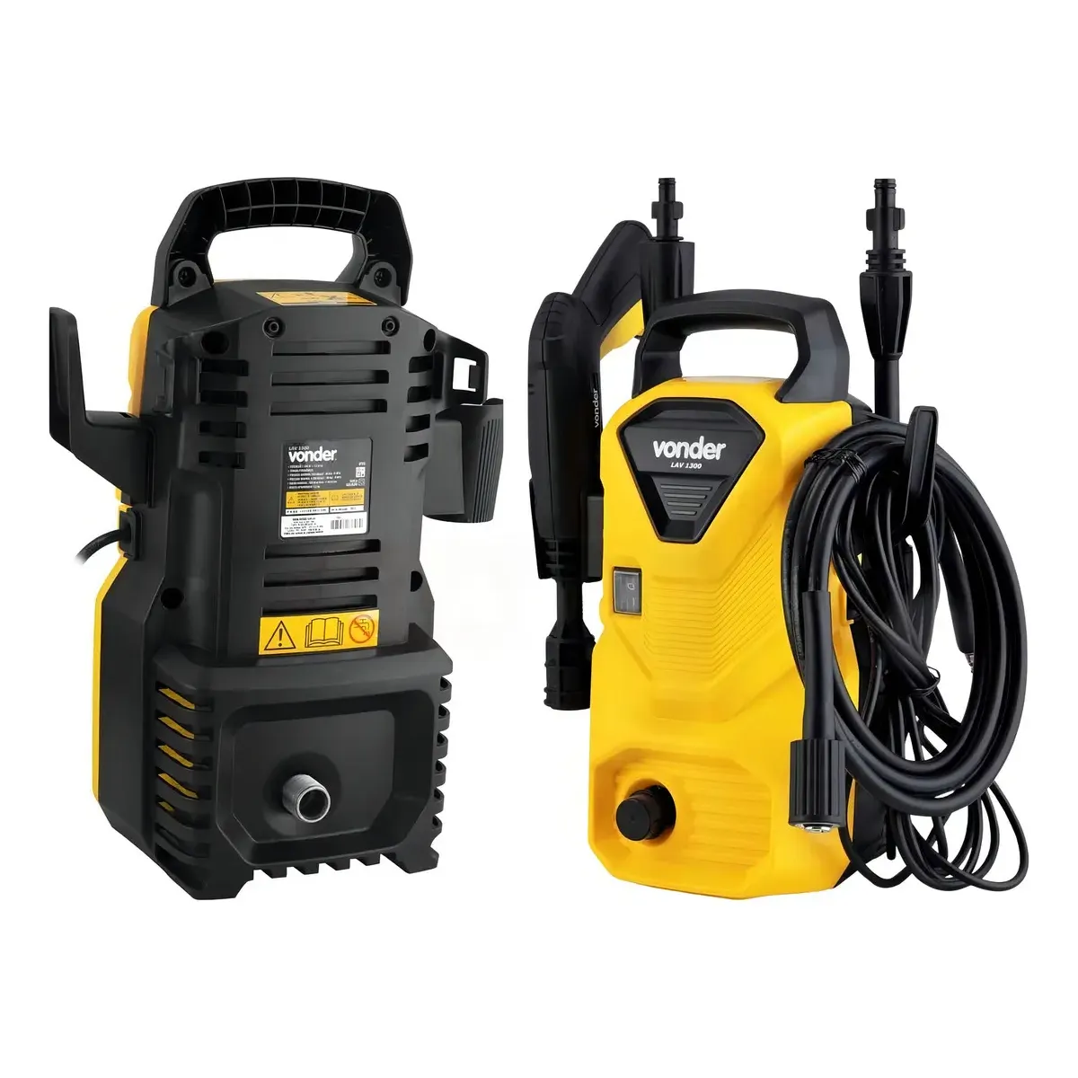 Lavadora de Alta Pressão Vonder Leve LAV1300 Amarela e Preta 1200W - 6